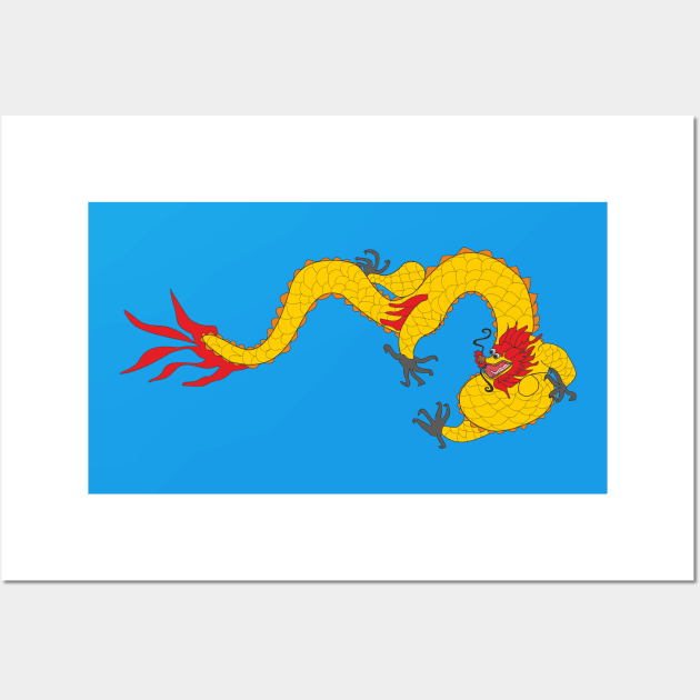 Golden Dragon Wall Art by Alekvik